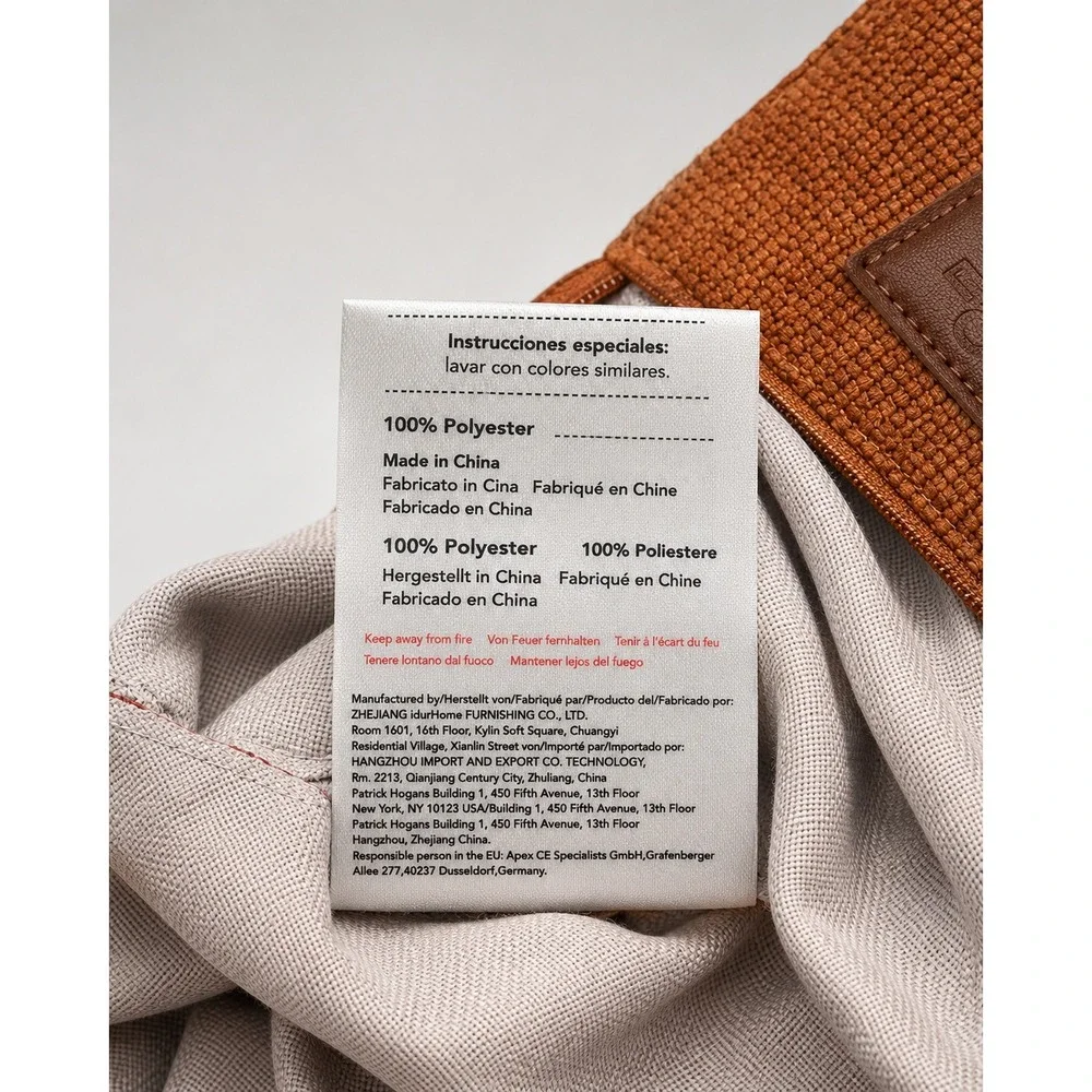 Deconovo Set of 2 Pumpkin Orange Pillow Covers 22 in x 22 in Hidden Zipper